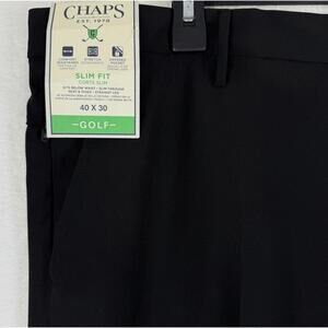 Chaps Golf Pants 40x30 Men’s Black Slim Fit Straight Leg NWT